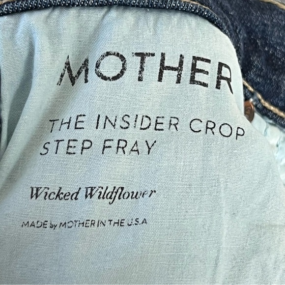 MOTHER The Insider Crop Step Fray in Wicked Wildflower Size 27 Medium Wash - Picture 11 of 15